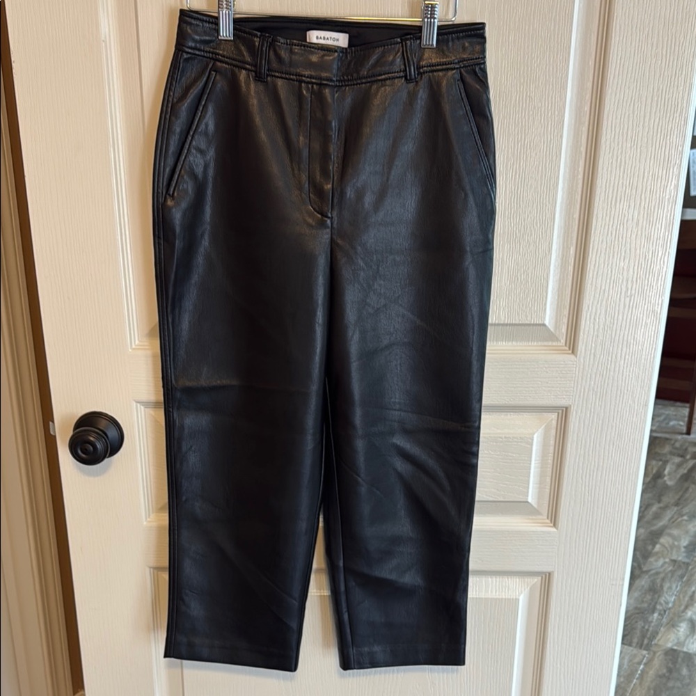 Babaton Black Pleather Pants